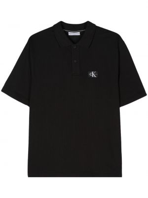 Rūtainas polo krekls Calvin Klein Jeans melns