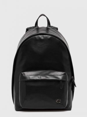 Однотонный кожаный рюкзак Coach черный