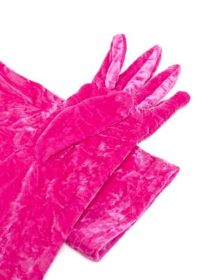 Samt handschuh Versace pink