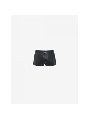 Pantalones cortos de cuero Durazzi Milano negro