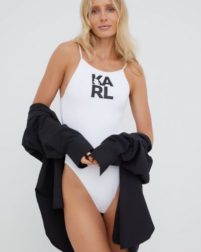 Jednodijelni kupaći kostim Karl Lagerfeld bijela