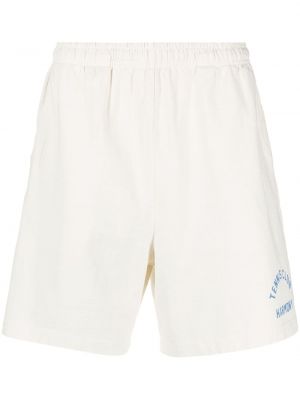 Shorts de sport en coton à imprimé Harmony Paris blanc