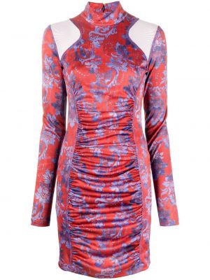 Koktel haljina s printom s paisley uzorkom Versace Jeans Couture
