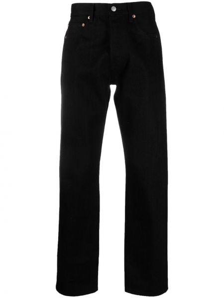 Bavlnené priliehavé džínsy s rovným strihom Levi's Made & Crafted čierna