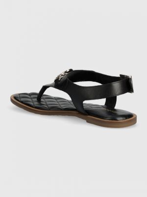 Kožené sandály Barbour černé