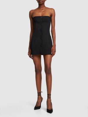 Mini kleita ar pogām The Attico melns