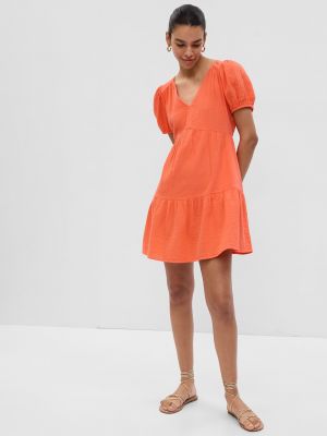 Mini šaty Gap oranžové