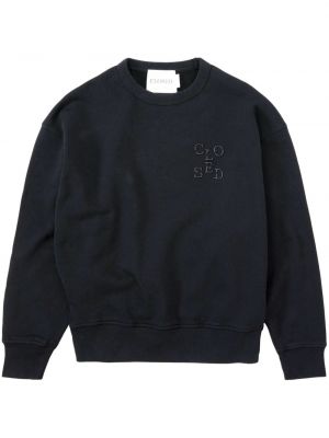 Medvilninis siuvinėtas džemperis Closed juoda