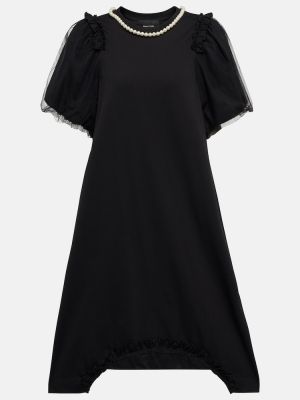 Sukienka bawełniana z dżerseju Simone Rocha czarna
