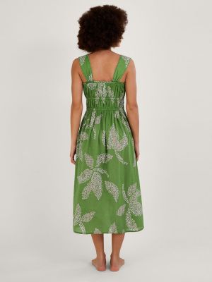 Платье миди с принтом Monsoon зеленый