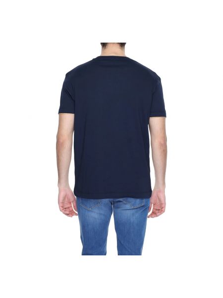 Camiseta de algodón manga corta de cuello redondo Alviero Martini 1a Classe azul