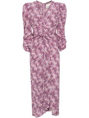 Μίντι φόρεμα Isabel Marant μωβ
