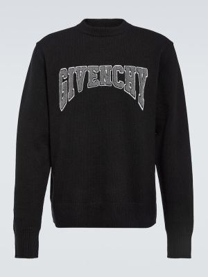 Кашмирен вълнен суичър с качулка Givenchy черно