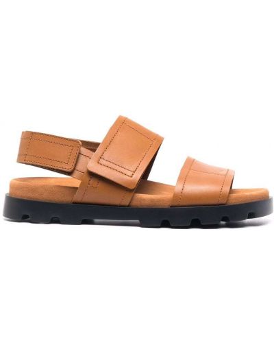 Kožené sandále Camper hnedá