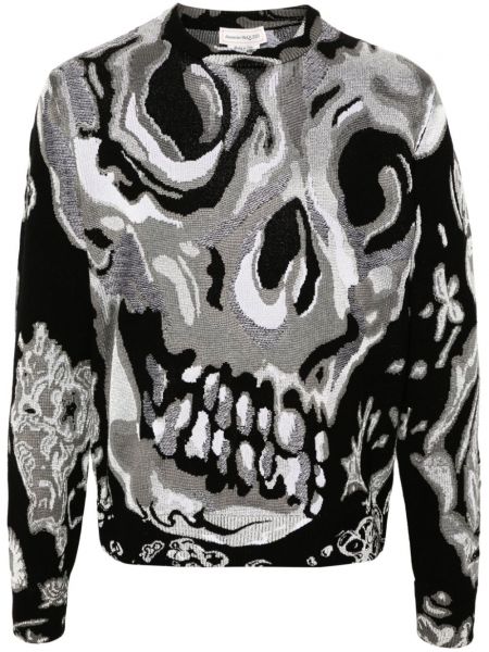 Jacquard abstrakter strickpullover Alexander Mcqueen