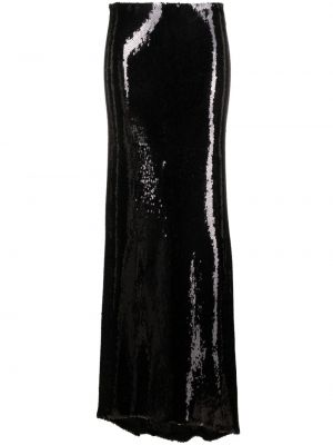 Flitrovaná dlhá sukňa N°21 čierna