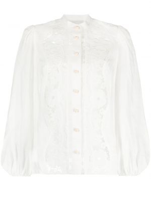 Риза с дантела Zimmermann бяло