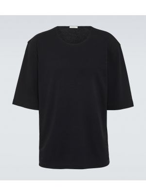 Bavlněná košile jersey Lemaire černá