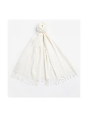 Bufanda de lana Barbour blanco