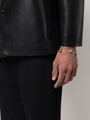 Bracelet de motif coeur Saint Laurent argenté