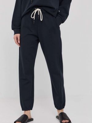Max Mara Leisure nadrág sötétkék, női, sima