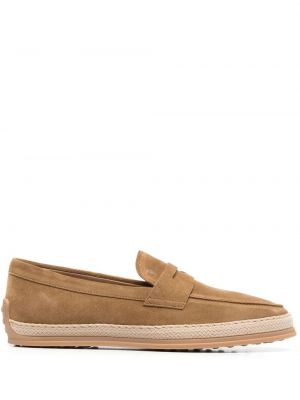 Loafers i mocka Tod's brun