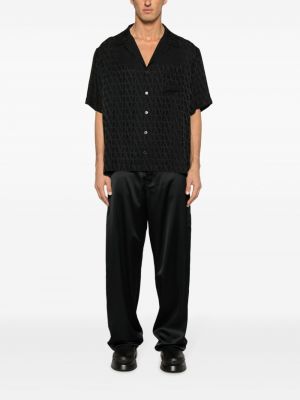 Žakárová hedvábná košile Valentino Garavani černá