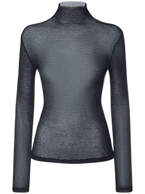 Прозрачен пуловер Ann Demeulemeester черно