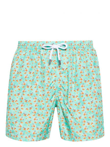 Kratke hlače s cvjetnim printom s printom Barba zelena