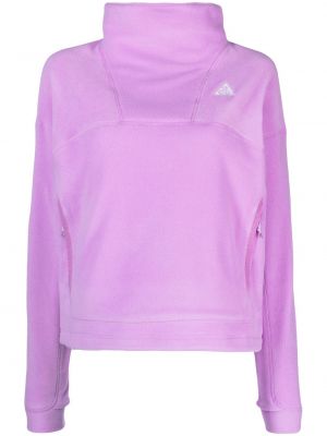 Fleecový pulovr Nike fialový