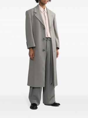 Vlněný kabát Ami Paris šedý