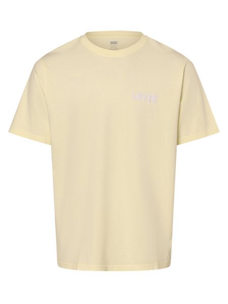 Koszulka bawełniana z nadrukiem Levi's żółta