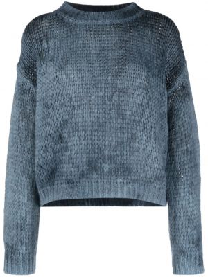 Vlnený sveter s okrúhlym výstrihom Roberto Collina modrá