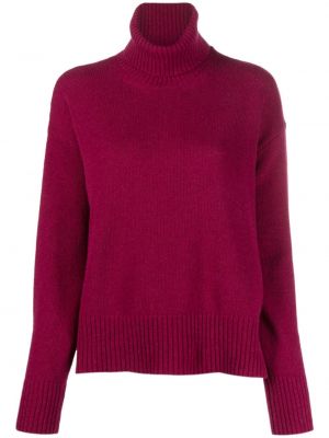 Кашмирен вълнен пуловер Roberto Collina виолетово