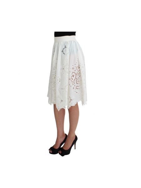 Falda midi Dolce & Gabbana blanco