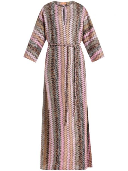 Düz elbise Missoni pembe