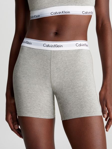 Pantalones culotte de algodón Calvin Klein gris