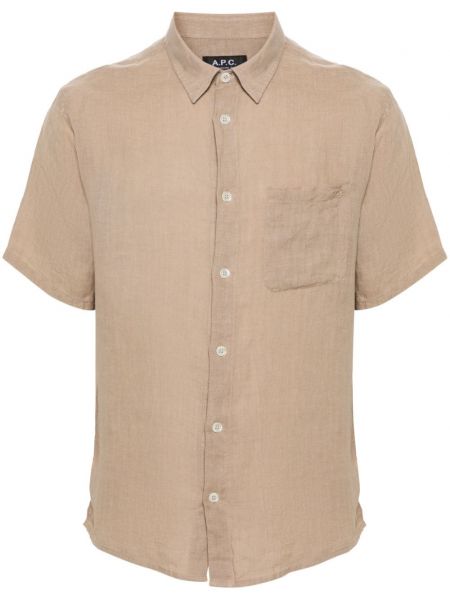 Lininė siuvinėta marškiniai A.p.c. smėlinė