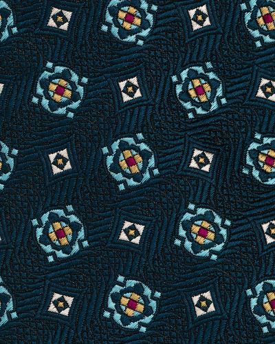Corbata con estampado geométrico Kiton azul