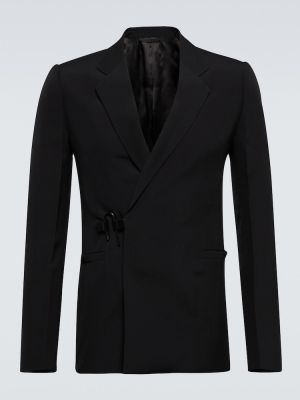 Czarny garnitur wełniany slim fit Givenchy