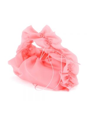 Bolsa de seda con volantes Cecilie Bahnsen rosa