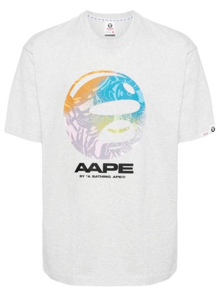 Bavlnené tričko s potlačou Aape By *a Bathing Ape® sivá