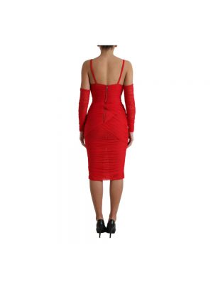 Vestido midi Dolce & Gabbana rojo