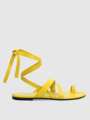 Кожаные сандалии Emilio Pucci желтые
