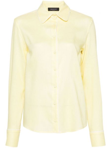 Λινό πουκάμισο Fabiana Filippi κίτρινο