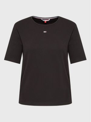 T-shirt Tommy Jeans Curve nero