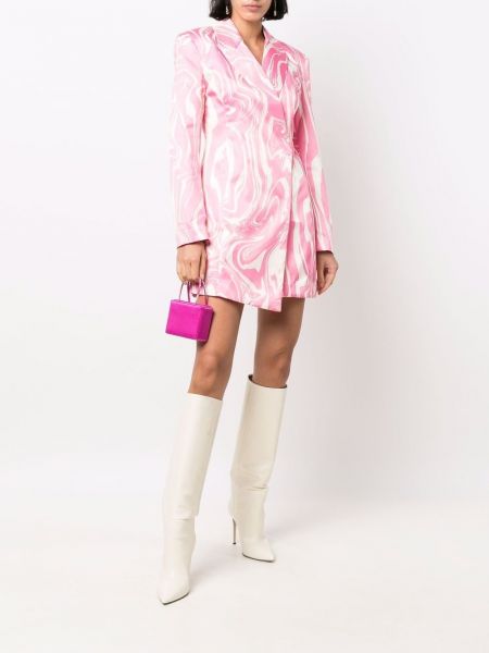 Vestido con estampado con estampado abstracto Rotate rosa