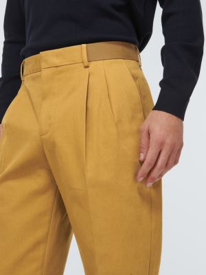 Bavlněné rovné kalhoty Loro Piana hnědé
