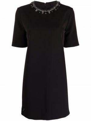 Křišťálové koktejlové šaty Philipp Plein černé