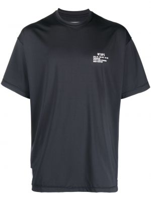 T-shirt con stampa Wtaps nero